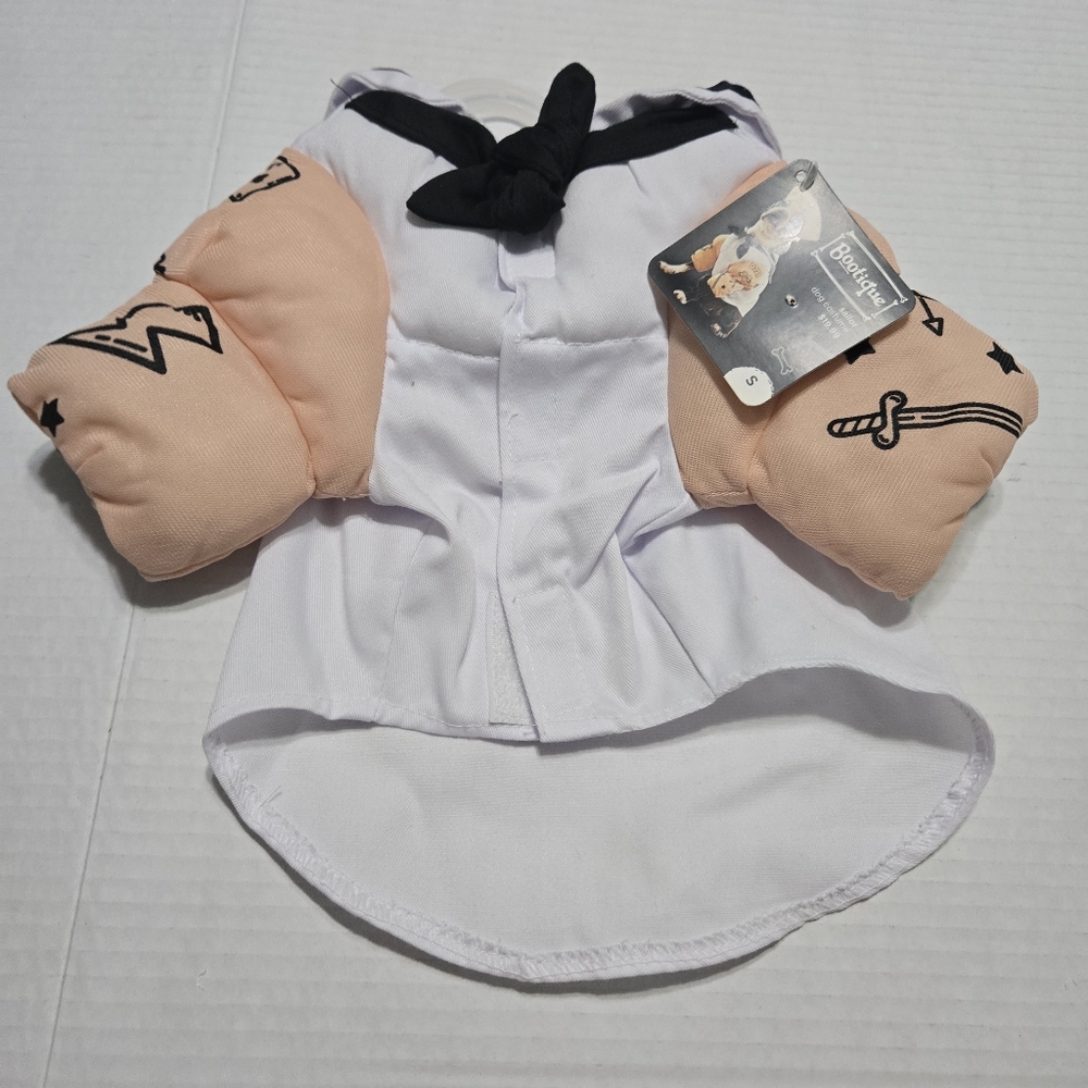 Dog Skipper Sailor Costume Nautical Dog, small halloween pet costume, S NEW